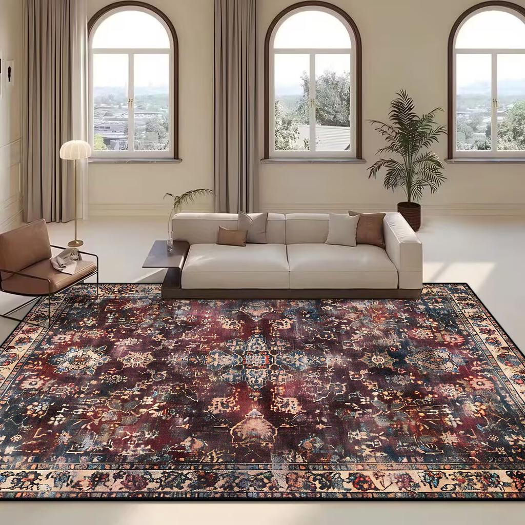 Persian Retro Carpet Living Room Boho Ethnic Home Decoration Plush Bedroom Rug Lounge Sofa Coffee Tables Non-slip Floor Mat Soft