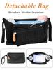 Maeau Stroller Bag, Large Capacity, Water-Repellent, Diaper Pouch, Smartphone Storage Pocket, Multi-Functional, Crib/Stroller Hanger #A