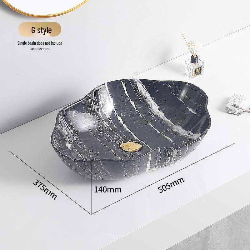 Tengxiang Ivory White Ceramic Marble Countertop Single Hole Top-Mount Sink