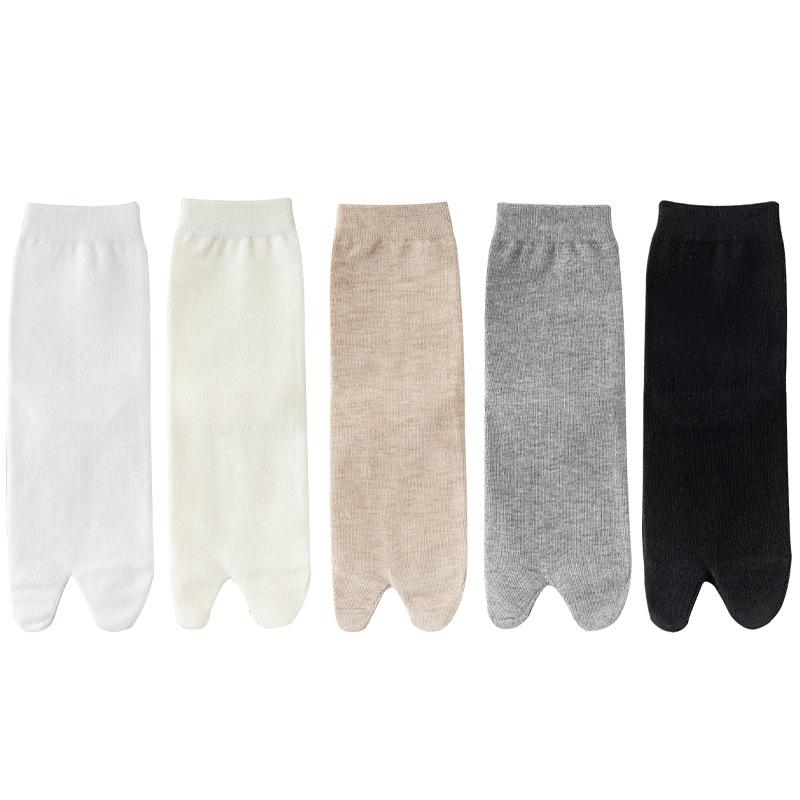 Spring and Summer Lightweight Split-toe Socks, Odor-resistant Mid-calf Socks, Children's Two-toe Socks, Boneless Cotton Socks, Separate Socks