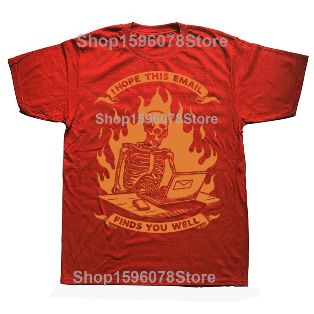 This Email Finds You Well Printed Skull Anger T Shirt Summer Design Clothing Women Short Sleeve T Shirts Y2K Top S