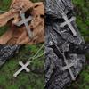 Geometric Retro Cross Necklace Electroplated Finish Unisex Accessory Fashion