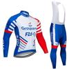 Unisex Long Sleeve Fleece-Lined Cycling Jersey Mountain Road Bikes Wear
