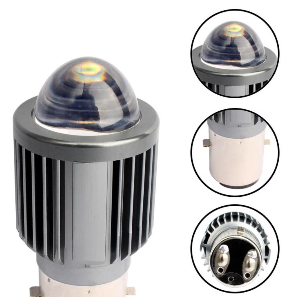 1pc H4 H6 BA20D LED Motorcycle Headlight Bulb Moto Spotlights CSP Lens White Yellow Hi Lo Lamp Scooter Accessories Fog Lights