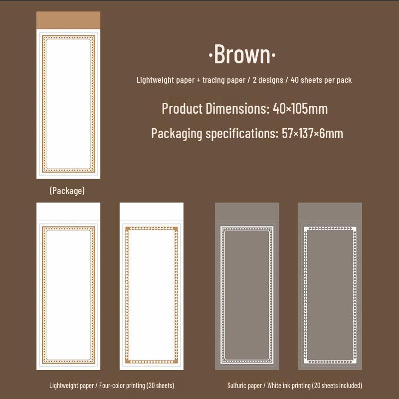 Beautiful Day Mini Sticky Notes Set: Retro Non-Adhesive Journaling Sticker Book