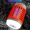 Solar LED Mosquito Killer Lamp Harmless Electric Shock Insect Trap Eco-Friendly Waterproof with Hook for Outdoor Summer Use