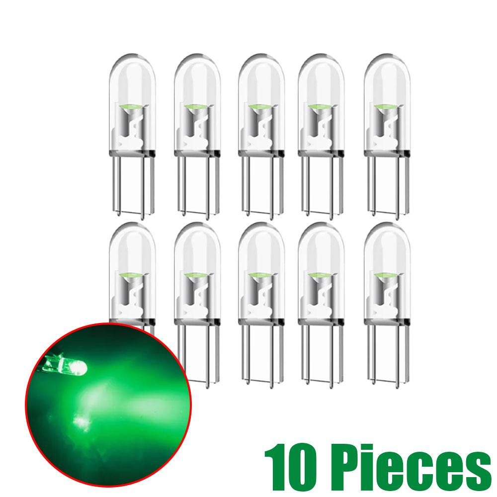 10pcs Car Trument Panel Warning Decoration Lamps Dashboard T5 LED W3W W1.2W 74 286 Wedge Indicator Lights Auto Accessories