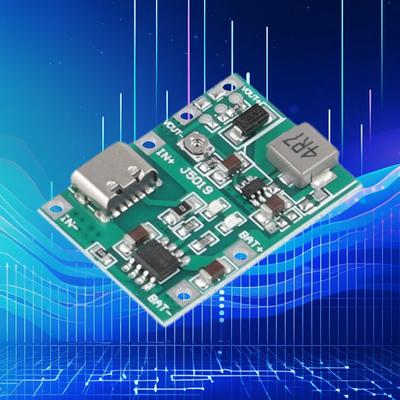 1-2 Piezas Módulo Boost DC-DC Tipo-C TP4056 Cargador Placa de Alimentación de Descarga DC4.3-27V Módulo Boost Elevador de Carga Kit de Piezas DIY