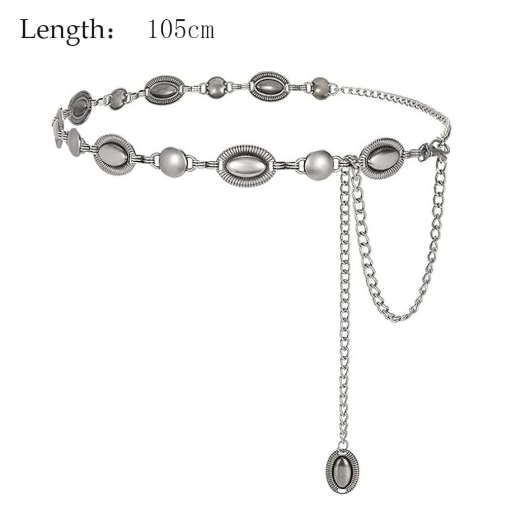 Adjustable Women's Waist Chain Cowgirl Western Country Chain Belt for Sweaters Dresses Jeans