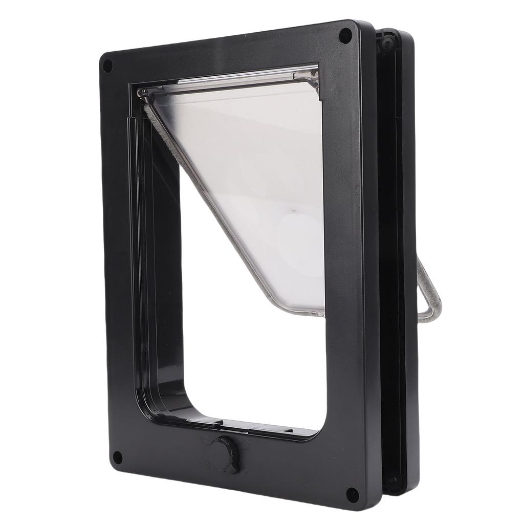 Cat Door Weatherproof Pet Door Magnetic Closure Thickened Frame Interior Exterior Use for Pets Up to 20 Lb Small (S)