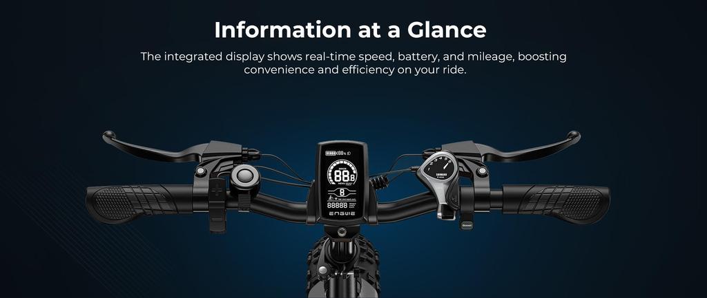 ENGWE EP-2 Boost Folding Electric Bike for Adult, 250W Motor, 48V 13AH Battery, 20''*4'' Fat Tire Bike