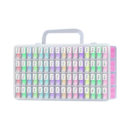 Bead Storage Box Large Capacity Multiple Compartments Transparent Design Rhinestones Painting Storage Container