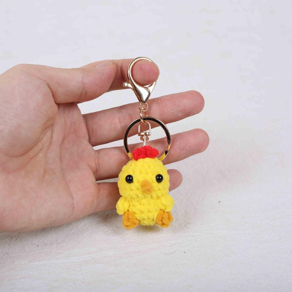 Handmade Chinese Zodiac Keychain Knitting Mini Size Monkey Keychain Creative Weaving Custom Design Animal Crochet Keychain