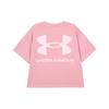 Under Armour Loose Fit Training Round Neck Short Sleeve T-Shirt With Back Logo Print Women Tops Pink 1379948-697