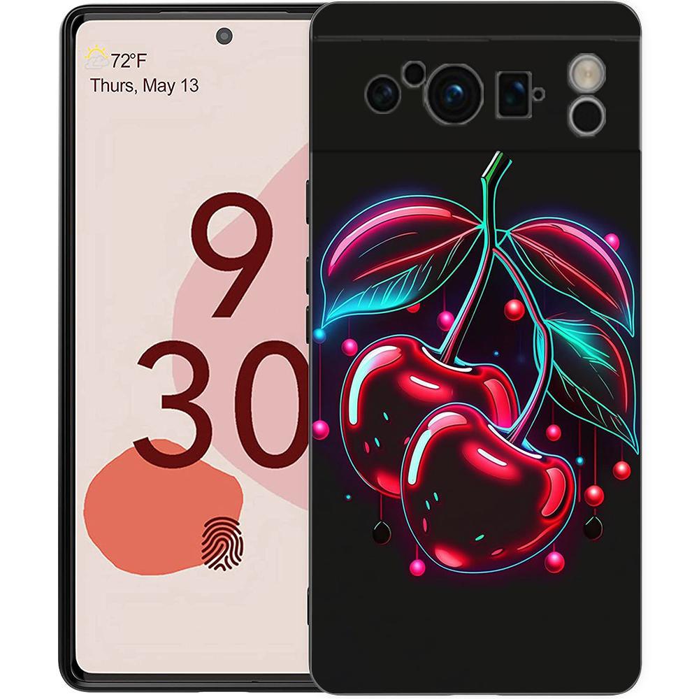 

Милый чехол-бампер с вишенкой и бантом для Google Pixel 9 8 7 6 7A 6A Pro Ударопрочный Мягкий ТПУ 9 Pro XL Чехол Capas Fundas Coque Сумки Pixel 6a