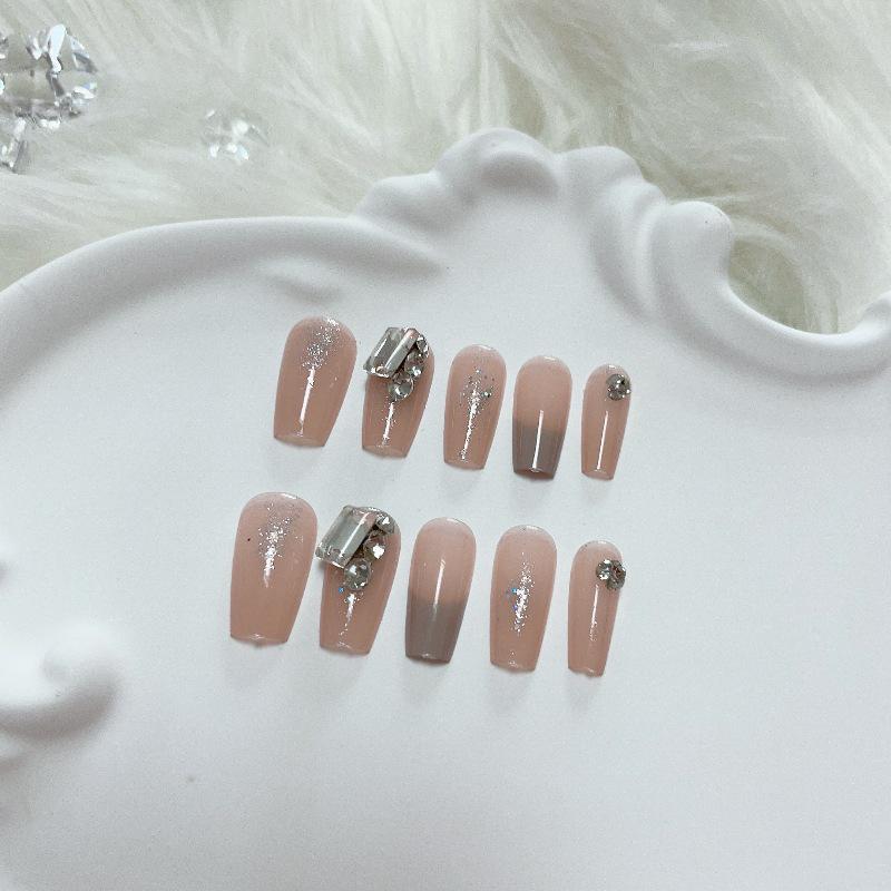 Luxurious Handmade Translucent Nail Tips for Autumn/Winter – Soft Texture, High-Class Feel