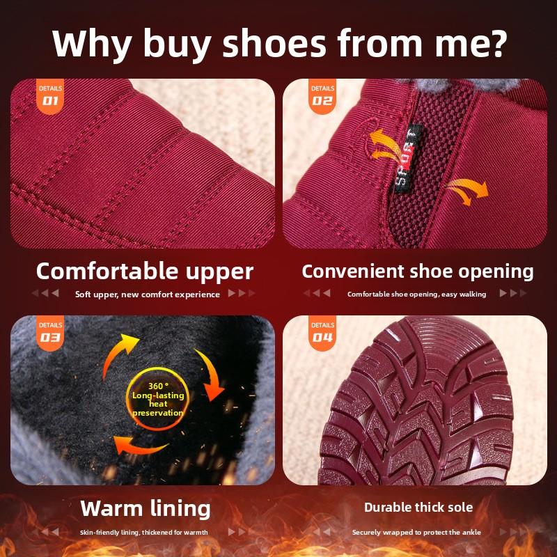 Waterproof Winter Boots for Women 2025 New Plush Snow Boots Women Ankle Boots Warm Black Couple Cotton Couples Platform Shoes