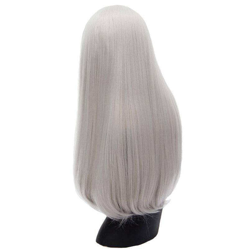 Long Straight Wigs Synthetic Orange Color Women's Wig 24 Inches Central Part Hair