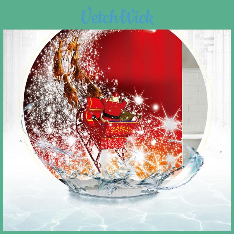 Elegant Christmas Snowman Waterproof Bathroom Shower Curtain With 12 Hooks Ideal For Holiday Gifting
