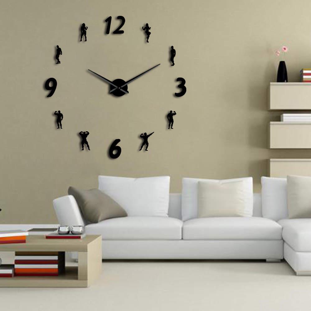 3D Acrylic Decorative Wall Clock - Silent DIY Mirror Clock for Bedroom & Living Room.