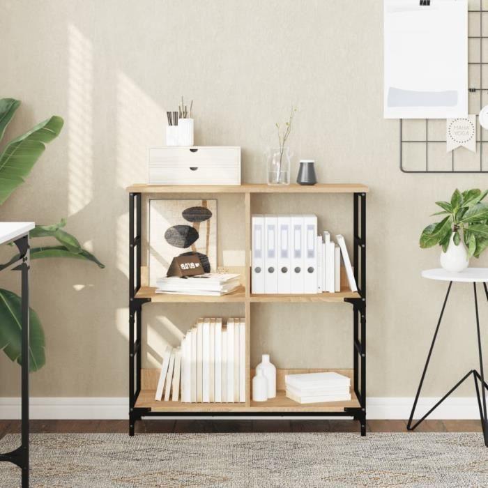 VidaXL Bibliothèque chêne sonoma 78,5x33x82 cm bois d'ingénierie 835245
