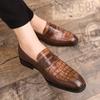 Men's Large Leather Slip-On Loafers - British Style, Formal Casual, Driving Shoes