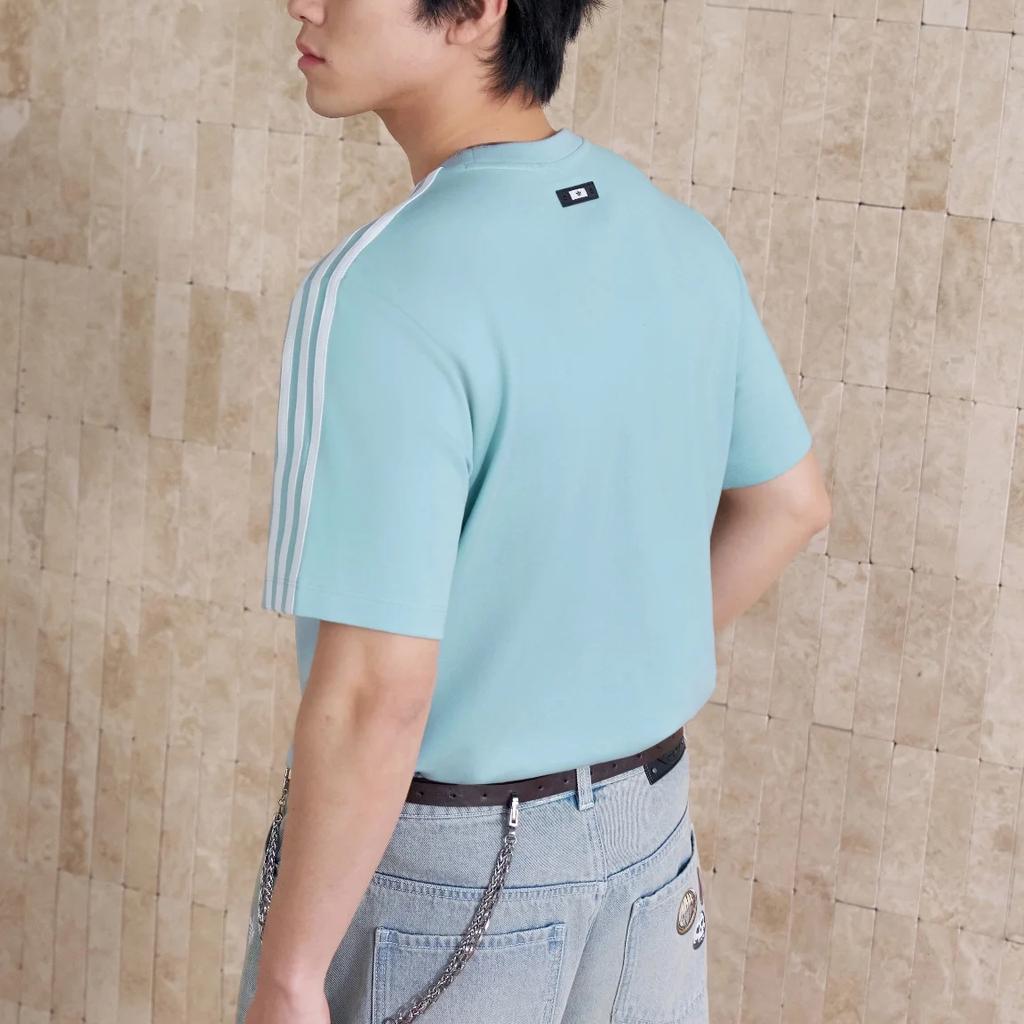 Adidas Originals Three Stripe Color Block T-Shirt Men tops KY8464
