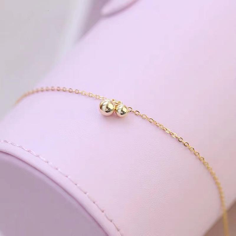 Beixi S925 Sterling Silver Cute Round Bead Women s Anklet - Simple, Elegant Design 925 Silver золотой