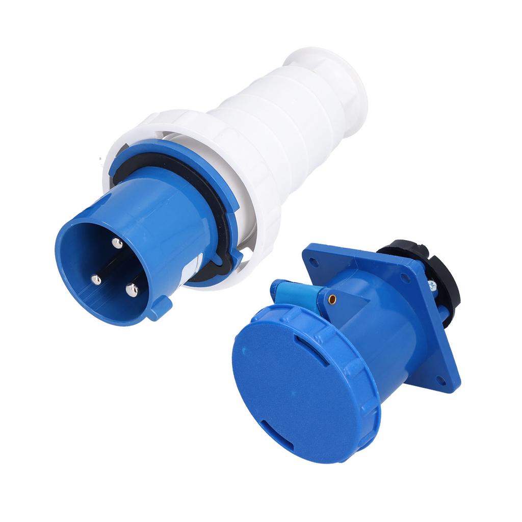Industrial Plug & Socket Set 220250V 63A 2P+E IP67 Waterproof Connector Concealed Socket 3 Pin