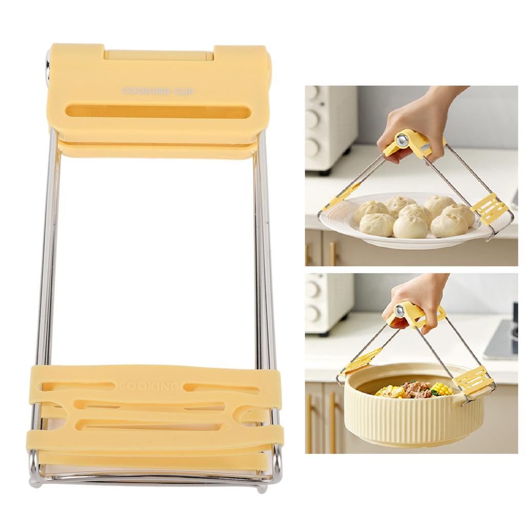 Hot Plate Stainless Steel Bowl Clip Ht Resistant Hot Dish Plate Clip Lifter for Home Kitchen Restaurants