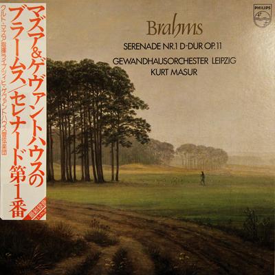 LP Record KURT MASUR GEWANDHAUSORCHESTER LEI  Brahms Serenade Nr. 1 Ddur Op. 11 27PC38 PHILIPS 1981 Japan Obi Classical Used
