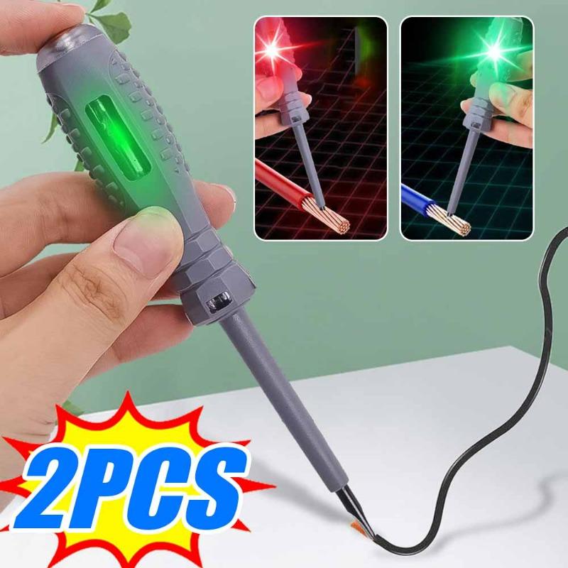 

100-250V Voltage Tester Pen High Torque Dual Color Light Measuring Pen Car Circuit Diagnosis Tool Cross and Flat Screwdriver