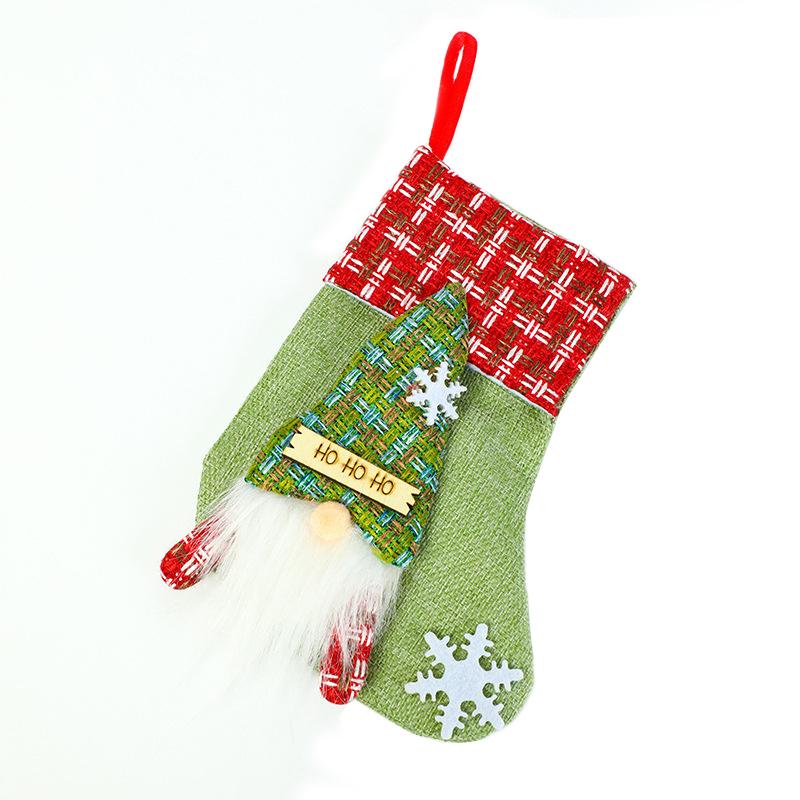Boże Narodzenie Boże Narodzenie Skarpetka Świąteczna Śmieszne Torby na Prezenty Eleganckie Ozdoby Świąteczne Świąteczna Atmosfera 20x15x10.5cm