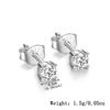 S925 Sterling Silver Four-Prong Solitaire Stud Earrings – Elegant Classic Design for Women