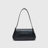 New Women's Bag Spring Fashion Versatile Black Belt Buckle Flip Minimalist Retro Shoulder Underarm Bag