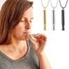 Stylish Meditation Necklace Breathing Exercise Tool Stress Relief Jewelry Whistle Pendant Necklace Perfect for Woman Man