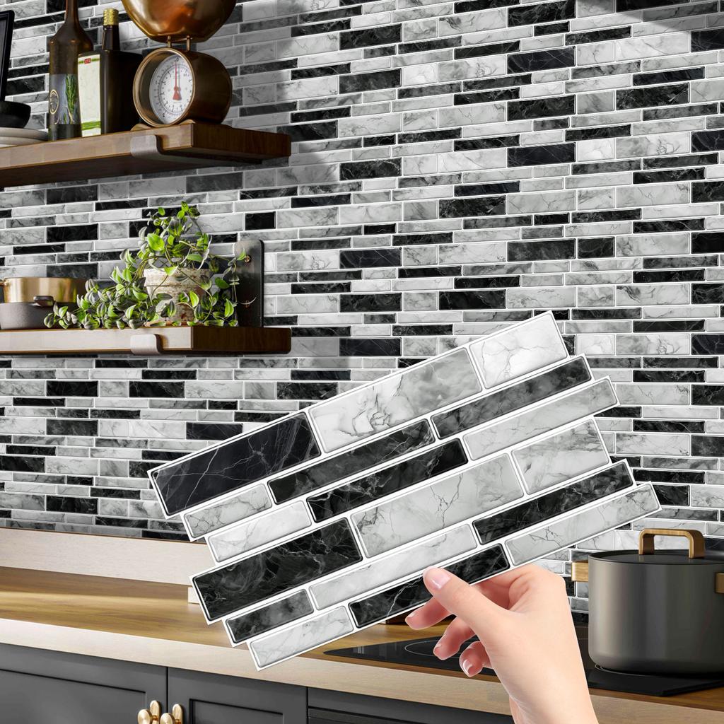 12/24/48pcs Peel And Stick Tile Sticker Self Adhesive Stick On Tile Backsplash For Kitchen Bathroom, Bedroom Decoration