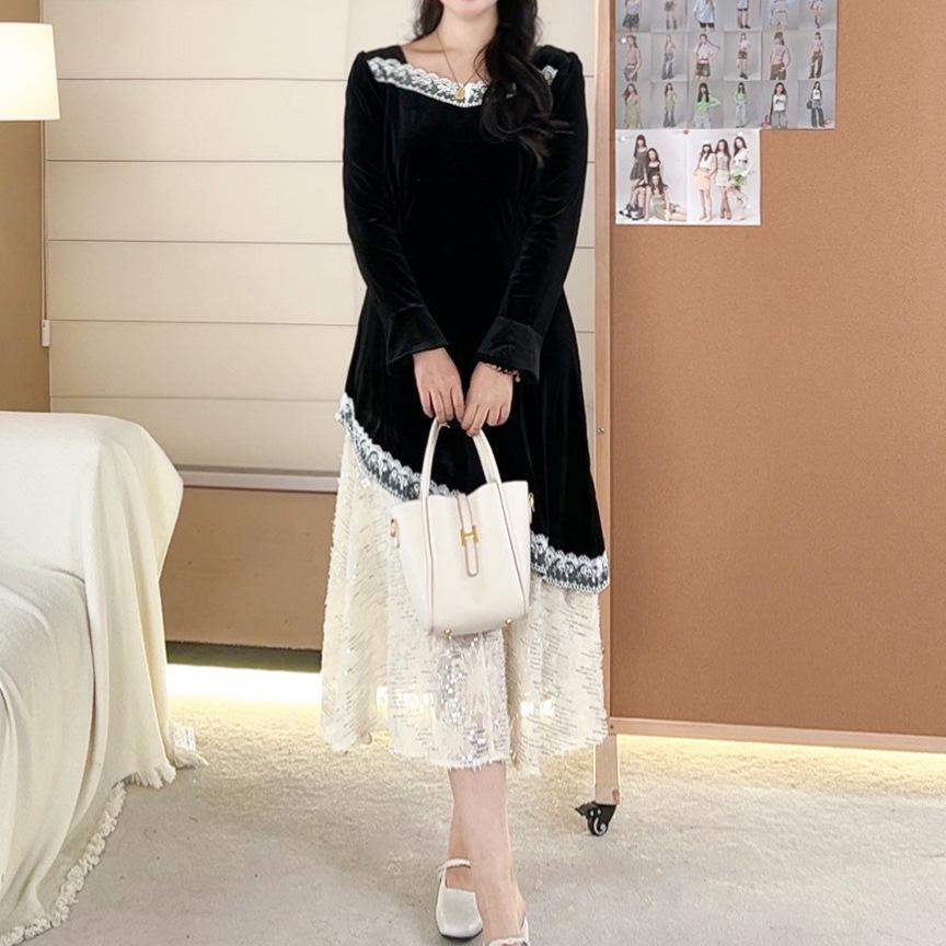 

2025 Summer New Chinese Lace Plus Size Influencer Dress 2XL (135-150 jin)