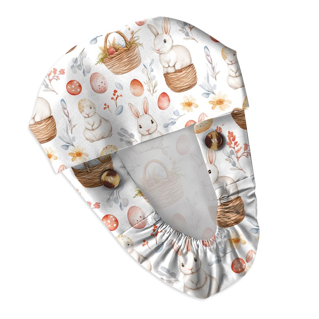 Fashionable Print Work Cap, Casual Women's Ponytail Cap, Wash Cap, Baotou Cap