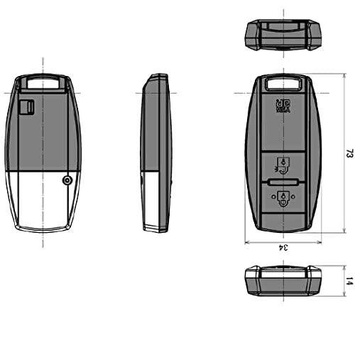 YKK AP Smart Control Key Pocket Key Back Cover and Screw Set (YK HH3K42585-BC)
