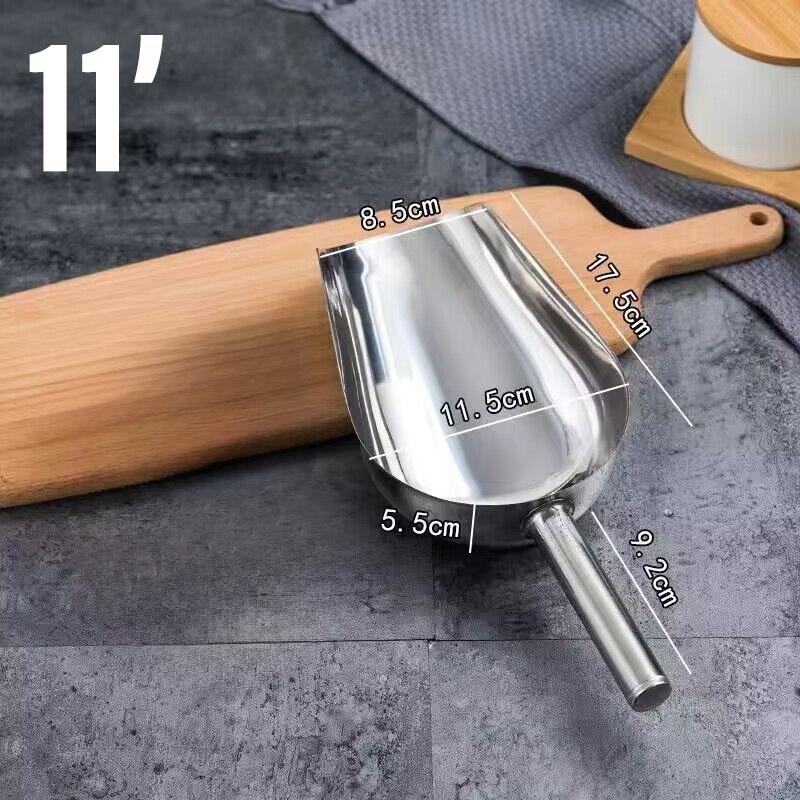 Stainless Steel Shovel Metal Multifunctional Ice Shovel Food Measuring Spoon Coffee Bean Flour Shovel Home Kitchen Accessories