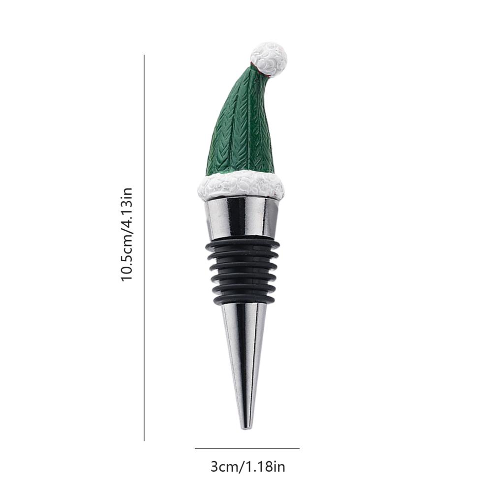 Christmas Hat Wine Stopper Vacuum Resin Wine Stoppers For Wine Bottles Vacuum Reusable Wine Stopper Festive Wine Plug
