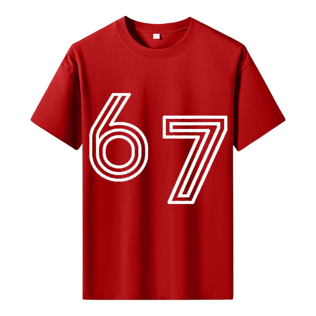 Pánské tištěné tričko s krátkým rukávem Pánský volný ležérní top s krátkým rukávem