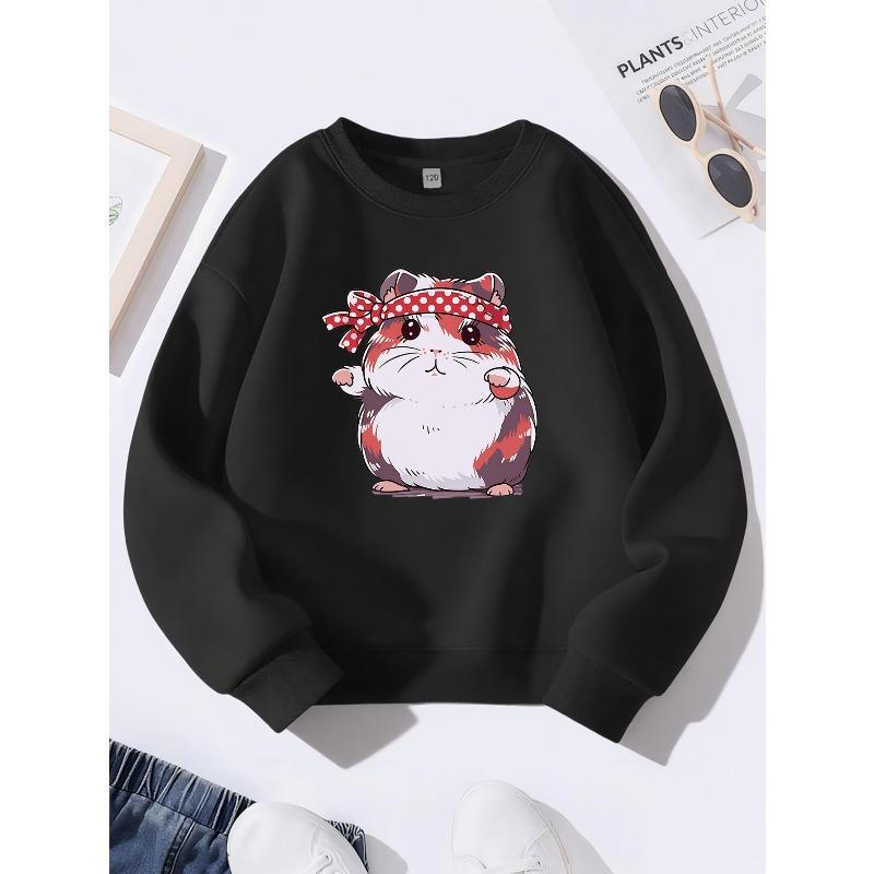 Kids Sweatshirt, Casual Round-Neck Sweatshirt with Creative Patterns, New Autumn And Winter Top, Stylish Streetwear