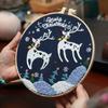 Handmade Christmas Embroidery Kit Reusable Needlepoint Kit  Embroidery Beginners