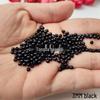 Pure Black Acrylic Beads for DIY Jewelry Making - Handmade Straight Hole Beading Accessories