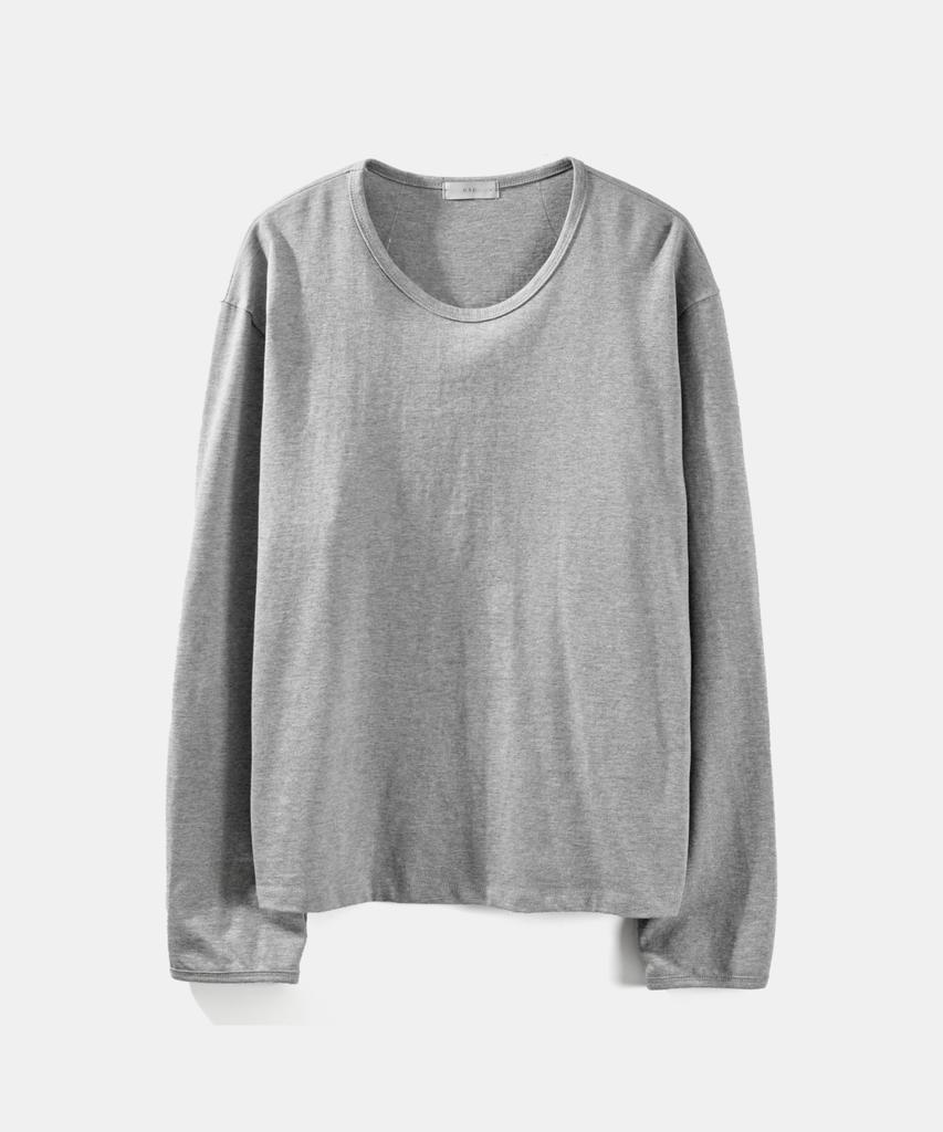 ASP U-Neck Long Sleeve T-Shirt - Melange Gray