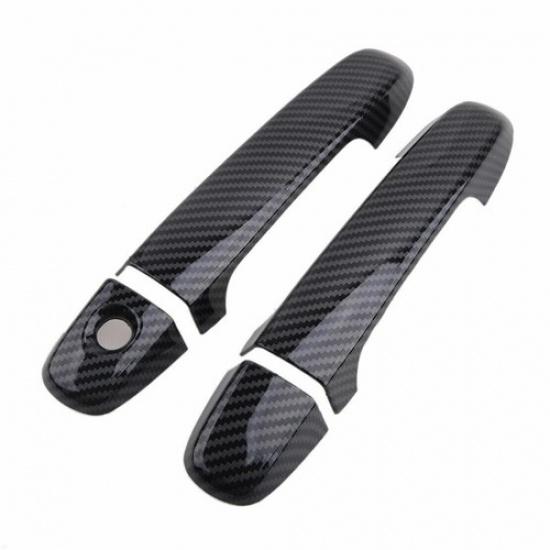4Pcs Side Door Handle Cover For Toyota Camry 2012-2017 Carbon Fiber Style Trim