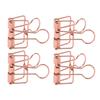50Pcs Hollow Binder Clips Metal Paper Binder Clips for Documents Papers Test Reports Rose Gold