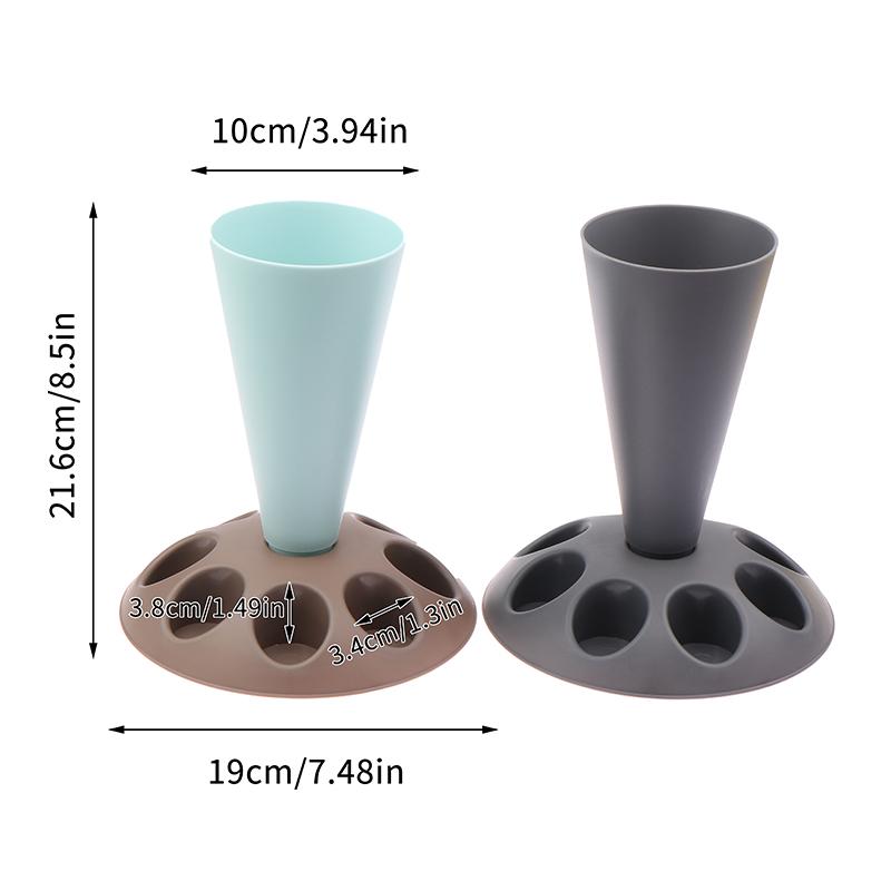 Piping Bag Stand Piping Bag Holder With 8 Slots Nozzles Plastic Pastry Bag Stand For Cake Decorating Kit